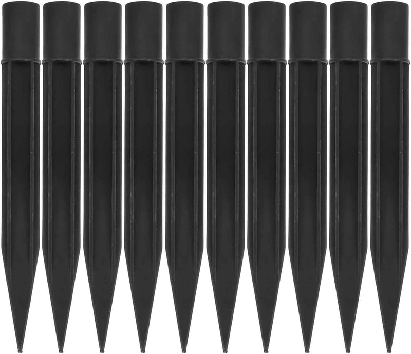 10pcs Plastic Ground Spikes, Solar Torch Lights, Stake Spikes Plug Replacement for Garden Lawn Light, Suitable for 0.63 Inch Diameter