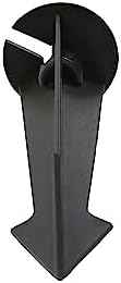 8" Outdoor Light Stake in Black Finish - Support Light Fixture Spikes, Universal Use, Resin Materials, Side Wireway (2 - Large Spike with Brass Wireway)