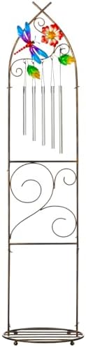 Garden Trellis with Plant Stands, 48” Metal Detachable Dragonfly Plant