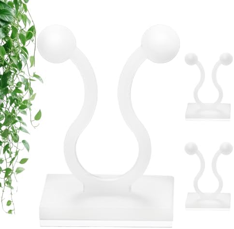 100Pcs Plant Climbing Wall Fixture Clips, Vines Clips for Decoration,White