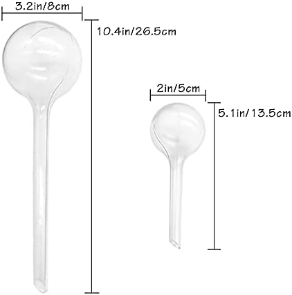 Irrmshr 10 Pack Clear Plant Watering Globes,Plastic Self Watering Bulbs for Indoor Plants,Garden Water Device Automatic Plant Waterer Indoor Outdoor