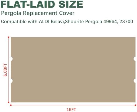 Pergola Replacement Cover, Bright Beige