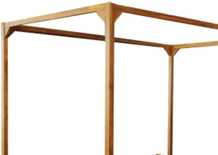 Merax Outdoor Bed Lounger with Adjustable Backrest, Acacia Wood Patio Daybed - Image 4