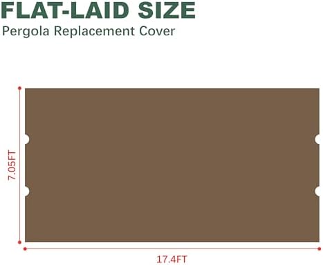 85" x 208" Universal Pergola Replacement Canopy Cover