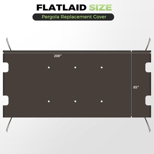 85x208 in Pergola Shade Cover for L-PG080PST Pergola