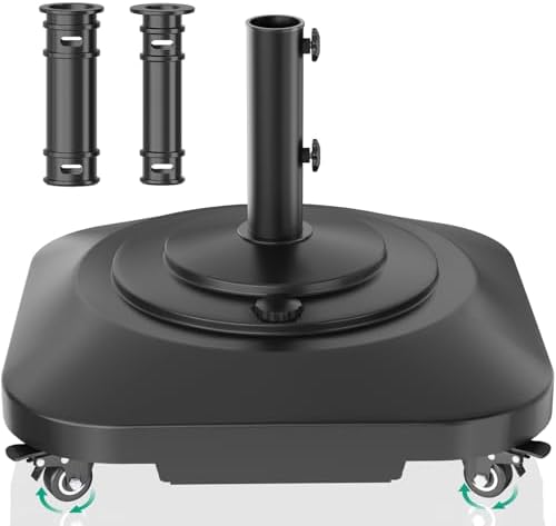 QZER Umbrella Base with Wheels, Umbrella Stand Heavy Duty 100lb Windproof