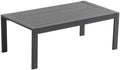 Metal Outdoor Coffee Table, Rectangle Patio Coffee Table, All-Weather Coffee Side Table for Balcony, Poolside, Deck, Garden, Dark Grey