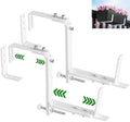 HFHOME Set of 2 Adjustable Window Planter Box Brackets, White Brackets