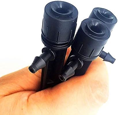 Hose Connector 360 Degrees Irrigation Adjustable Garden Sprinkler Agricultura Greenhouse Watering Spray Nozzle for 4/7mm Hose 10 Pcs (Color : Black)