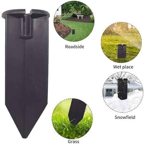 Best Pro Lighting - Replacement Large Head Ground Spike 8-Inch In-Ground Stake 1/2" NPT Thread with Side Wire Way for Easy Installation