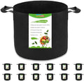 12-Pack 10 Gallon Plant Grow Bags, Heavy Duty Aeration Fabric Pots with Handles for Garden and Planting