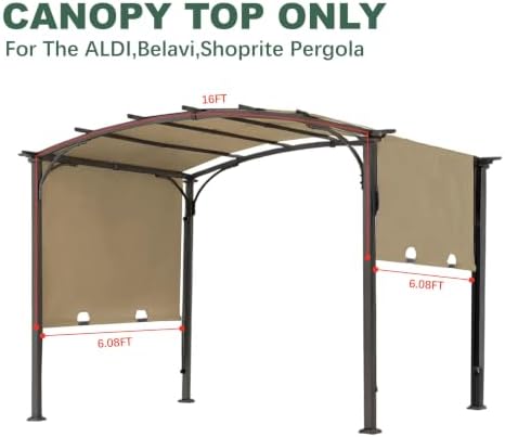 Pergola Replacement Cover, Bright Beige