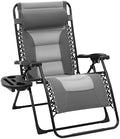 JEAREY Zero Gravity Chair, Oversized Padded Recliner - Gray/Light Gray