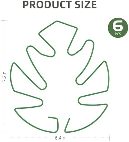 6PCS Iron Monstera Plant Support, Uniquely Designed Indoor Plant Accessories, Stable Plant Support Stakes for Indoor Plant, Turtle Shell Bamboo Clamp Set for Thriving Growth