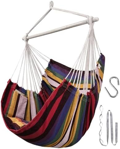 Lulladle Hammock Chair Hanging Rope Swing for Bedrooms - Indoor and