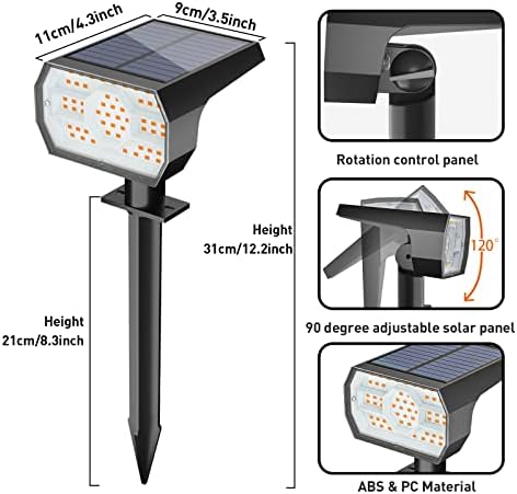 NYMPHY Solar Lights Outdoor Waterproof - 4 Pack (Warm White)