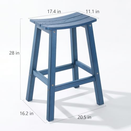 Stoog All-Weather Bar Stools Set of 4, 28" Outdoor Patio Barstools