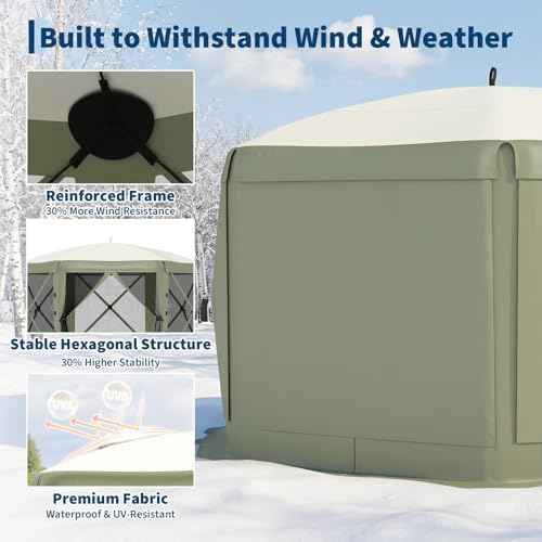 13FT Pop-Up Gazebo Tent with Mesh Netting & Removable Wind Cloths