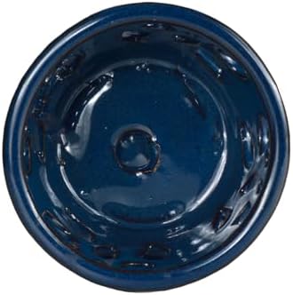 W&W Orchid Pot with Holes and Saucer for Repotting, Blue, 5 Inch