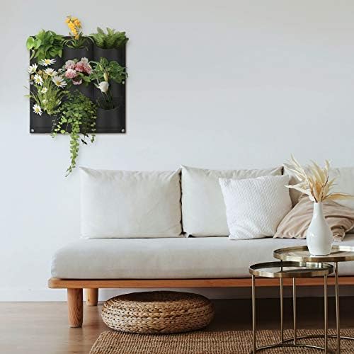 Hanging Planting Grow Bags, 9 Pockets Hanging Vertical Wall Planter