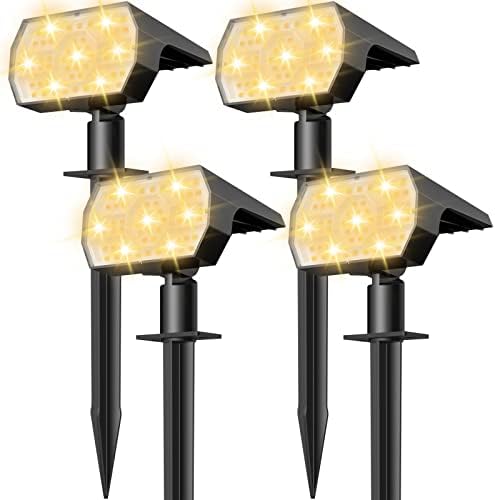 NYMPHY Solar Lights Outdoor Waterproof - 4 Pack (Warm White)