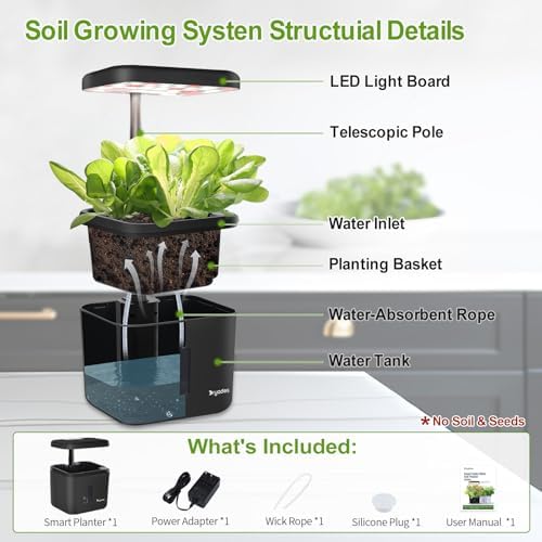 Indoor Garden Growing Systems Self-Watering Plant Pot Smart Gardening