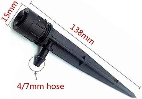 Quick Connect Garden Hose 360 Degrees Irrigation Adjustable Garden Sprinkler Agricultura Greenhouse Watering Spray Nozzle for 4/7mm Hose 10 Pcs (Color : Black)