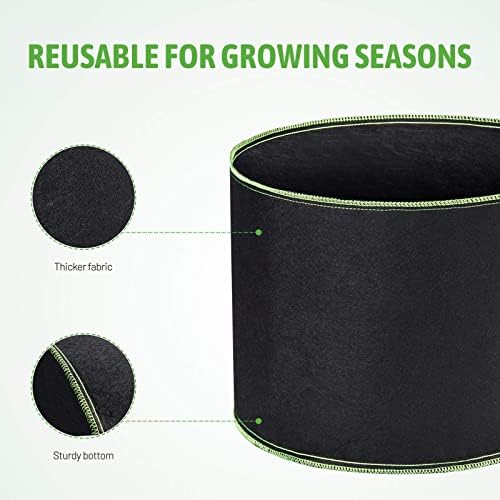 Delxo 20-Pack 1 Gallon Grow Bags, Non-Woven Small Garden Planting Bag