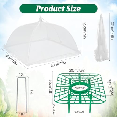 6 Sets Strawberry Plant Support with Mesh Plant Cover,Strawberry