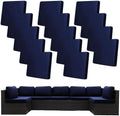 14 Pcs Outdoor Cushion Covers, Patio Sofa Cushion Covers Replacement