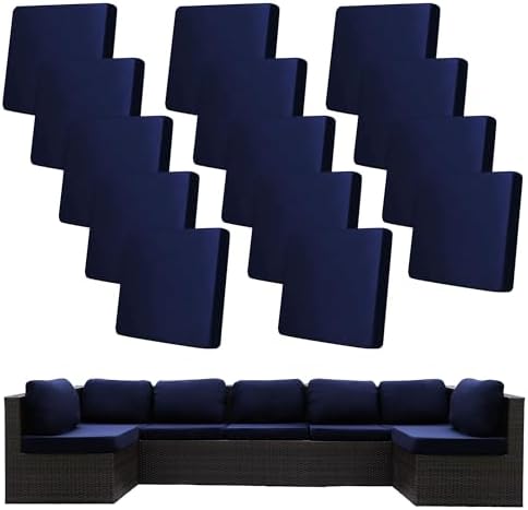 14 Pcs Outdoor Cushion Covers, Patio Sofa Cushion Covers Replacement