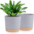 QCQHDU 10 inch Plant Pot, 2 Pack Planters for Indoor Plants with
