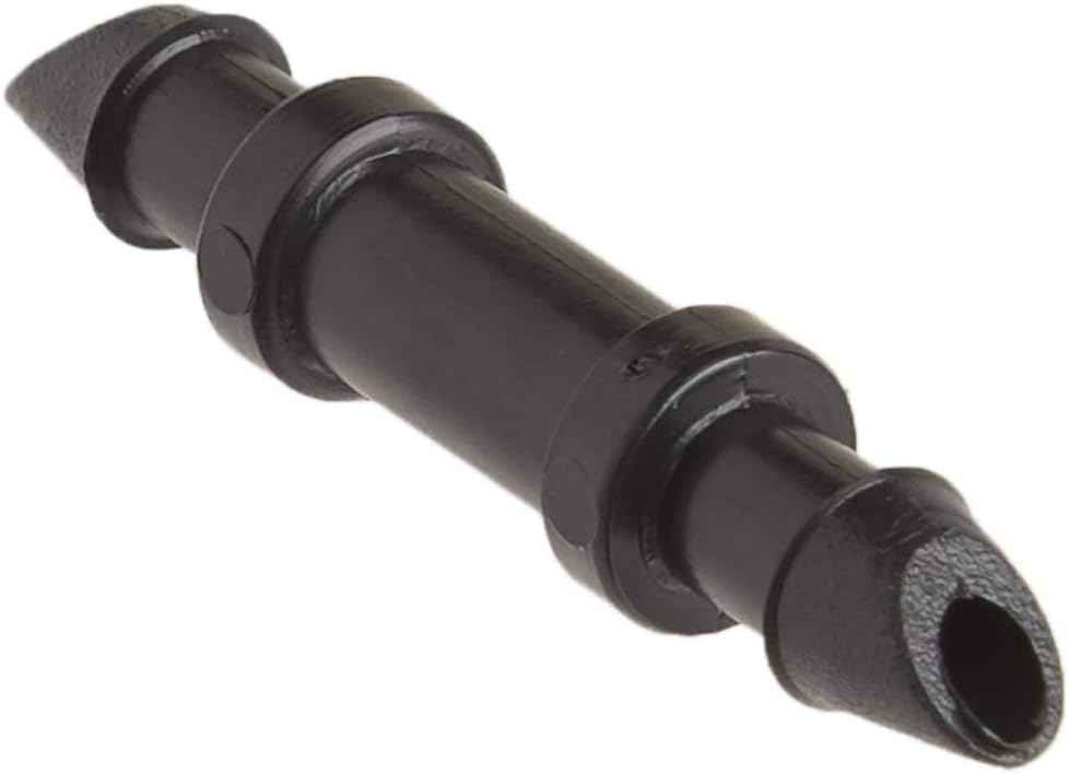 Raindrip 312050B Drip Irrigation Fittings Single Barbed Coupling Connectors, 1/4-Inch, 50 Per Bag, for Trees, Shrubs, Gardens, Black