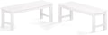 Outdoor Bench Set of 2, 2-Person Patio Backless Benches, HIPS Weatherproof by LAHAAP