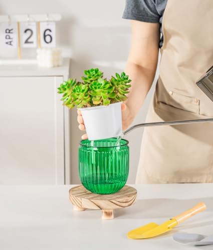 Melphoe Self Watering Pots for Indoor Plants Planter, 4.3 Inch 2 Pack