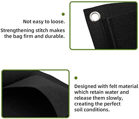 Hanging Planting Grow Bags, 9 Pockets Hanging Vertical Wall Planter