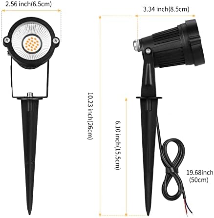 REEGOLD Low Voltage Landscape Lights Outdoor: 7W 700LM LED Landscape Lighting with Connectors for Tree Garden Yard Pathway | 12V 24V Warm White 2700K Spotlights | IP65 Waterproof | 6 Pack