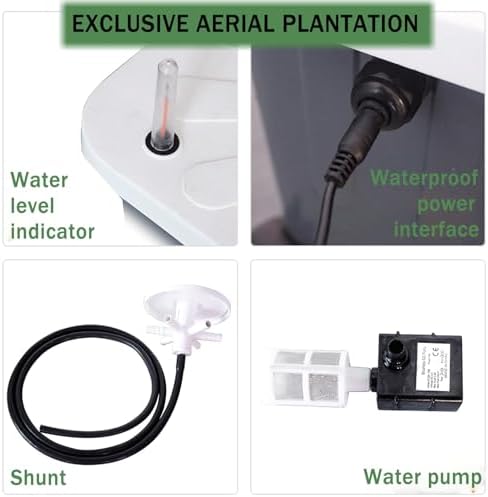 Hydroponics Tower Indoor Growing System Vertical Garden Planter Indoor Smart Garden Kit with Pump and Movable Water Tank Vegetable Plant Gift for Gardening Lover (35-Plants)