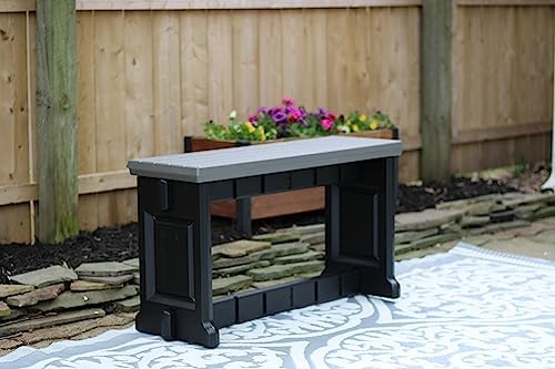 Bench, Deep Grey Top with Black Sides, 1 Pack - Proudly Made in The