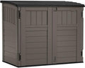 Suncast 34 Cu Ft Horizontal Storage Shed, Resin, Lockable, Stoney Black