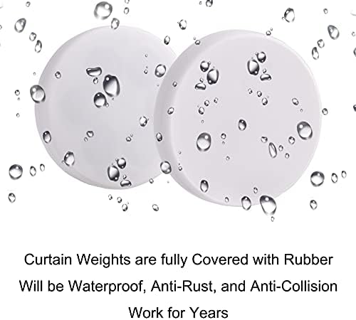 Magnetic Shower Curtain Weights, Heavy Duty Rubber Covered Curtain