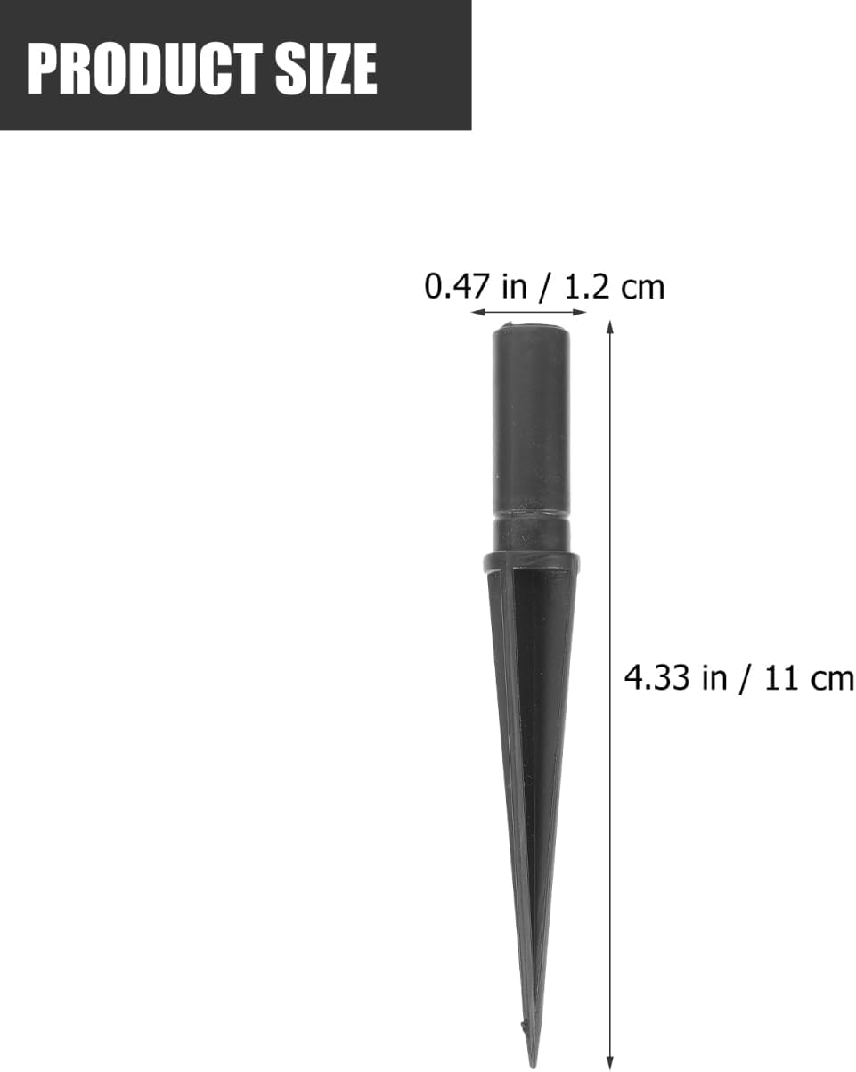 Hemobllo 20-Pack Solar Light Replacement Stakes 4.33 inch Plastic Ground Spikes for Outdoor Lights M8 12mm Inner Diameter Easy-Install Garden Stakes for Path Lights Lawn Lights Yard Lights