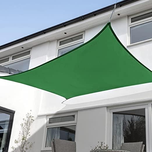 KANAGAWA 14'X14' Dark Green Custom Size Sun Shade Sail Square UV Block Canopy by KANAGAWA