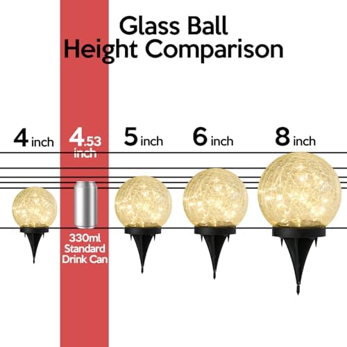 Outdoor Waterproof IP65 Solar Globe Lights, Led Solar Light Balls for