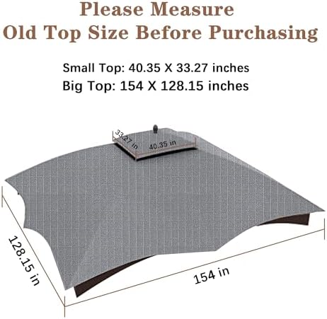 SCOCANOPY Replacement Top Compatible with The Lowe's Gazebo Model