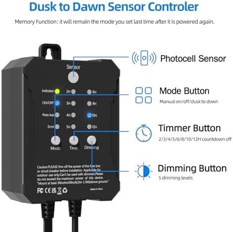 All-in-One Low Voltage Landscape Lighting, Dusk to Dawn Transformer