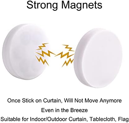 Magnetic Shower Curtain Weights, Heavy Duty Rubber Covered Curtain