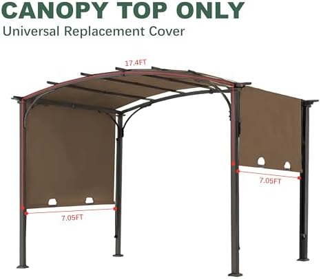 85" x 208" Universal Pergola Replacement Canopy Cover