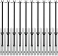 Mutovlin 10 Pack String Light Poles,5 Ft Light Poles for Outside String Lights,Outdoor Lights Pole with Fork,Metal Poles Stand for Patio Deck Backyard