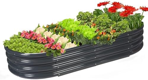 Rakukiri Raised Garden Bed GRS Certified Galvanized Planter Box
